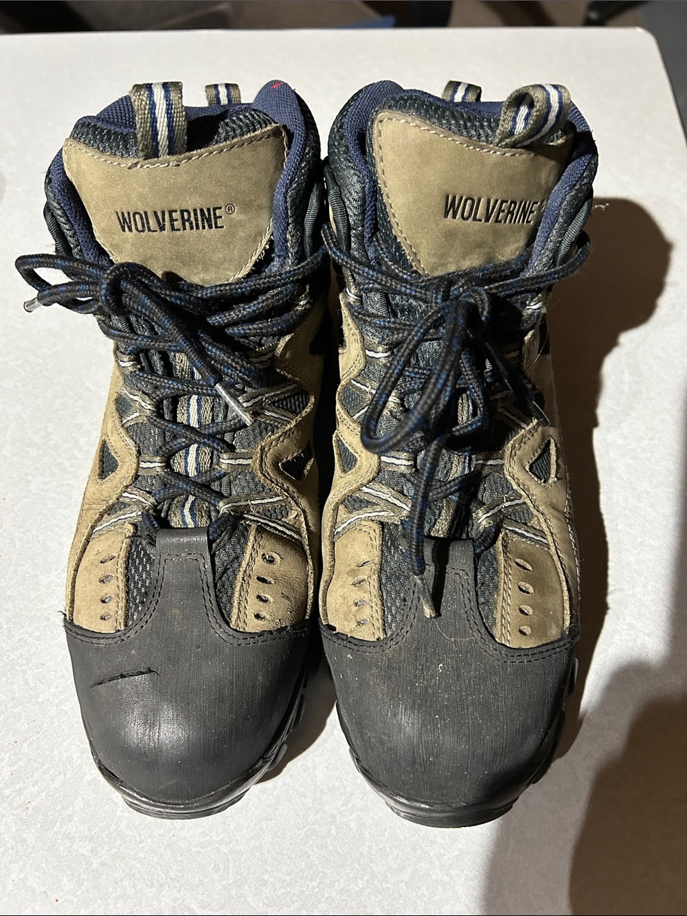 Wolverine Women's Tan and Black Lace-Up Work Boots